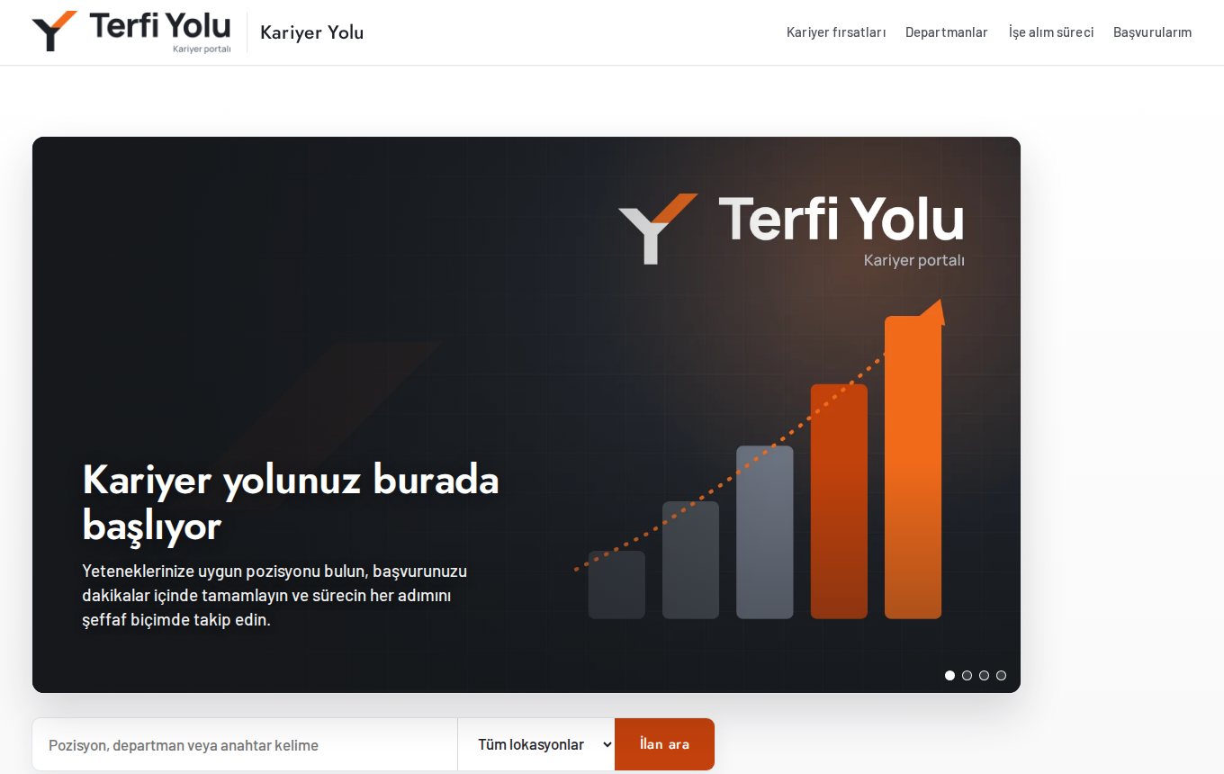 Örnek kariyer sitesi ana sayfası